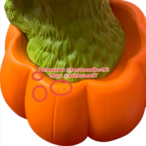 Sesame Street Oscar the Grouch Halloween Pumpkin Jack-O’-Lantern Figurine Decor - Picture 13 of 16